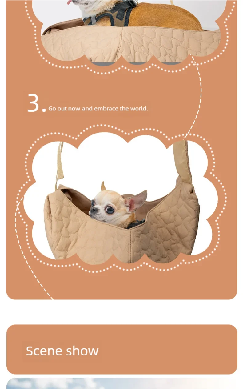 Pet Backpack Portable Chest Shoulder Bag Small and Medium-sized Dog Fashion Chest Cat and Dog Bag